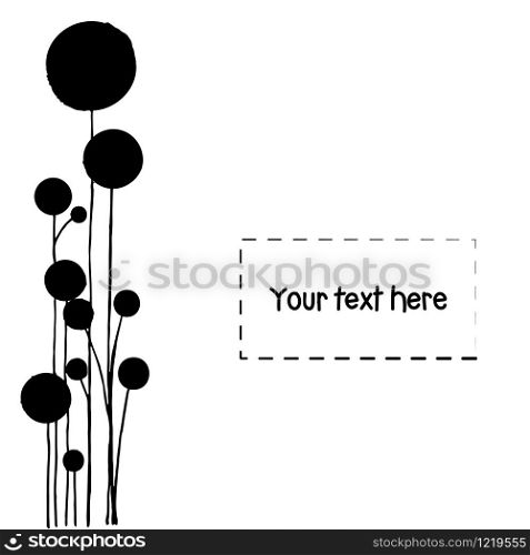 Design of Hand drawn doodle flowers set for your text on white background. Illustration