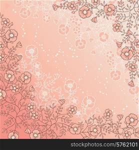 Design of vector flowers background.
