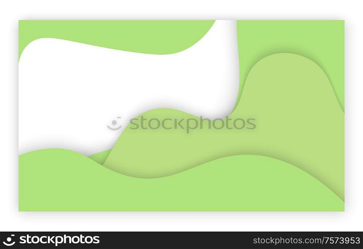 Design of web page vector, business banner abstraction. Background white and blue color, abstract formless shapes, creative theme for site or presentation. 3D paper. Design of Web Page, Business Banner Abstraction