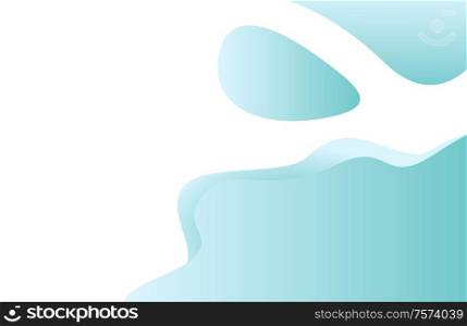 Design of web page vector, business banner abstraction. Background white and blue color, abstract formless shapes, creative theme for site or presentation. Design of Web Page, Business Banner Abstraction