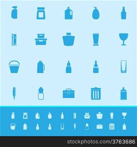 Design package color icons on blue background, stock vector