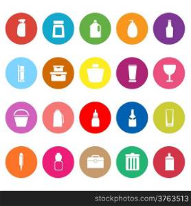 Design package flat icons on white background, stock vector