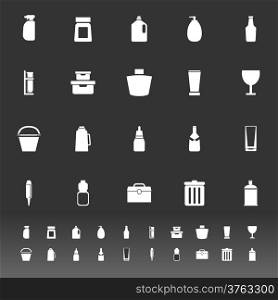 Design package icons on gray background, stock vector