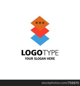 Design, Plane, Square Business Logo Template. Flat Color