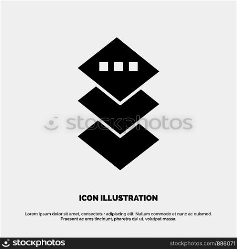 Design, Plane, Square solid Glyph Icon vector