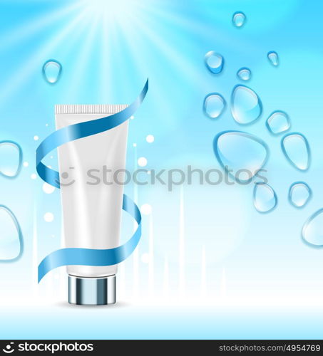 Design Poster for Cosmetics Product Advertising. Illustration Design Poster for Cosmetics Product Advertising - Vector