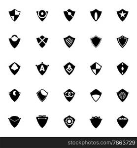Design shield icons on white background, stock vector