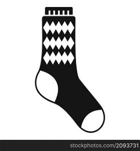 Design sock icon simple vector. Cute cotton item. Wool sock. Design sock icon simple vector. Cute cotton item