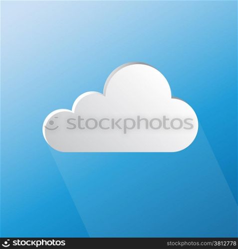 Design speech cloud shape on blue background, stock vector