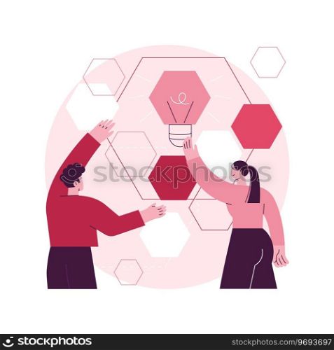 Design structure matrix abstract concept vector illustration. Project visual representation, system analysis, project management, organization team, product component, timeframe abstract metaphor.. Design structure matrix abstract concept vector illustration.