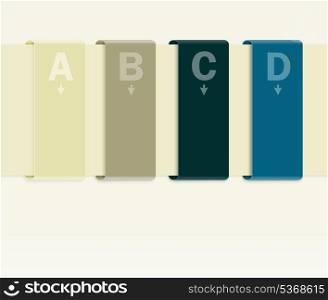 Design template with letters. Infographics template