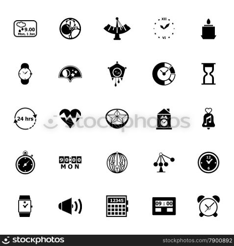 Design time icons on white background, stock vector