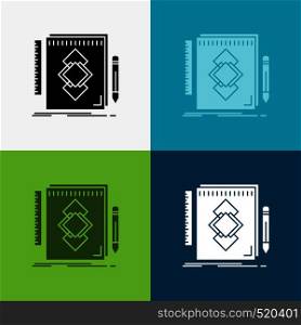 design, Tool, identity, draw, development Icon Over Various Background. glyph style design, designed for web and app. Eps 10 vector illustration. Vector EPS10 Abstract Template background