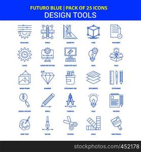 Design Tools Icons - Futuro Blue 25 Icon pack