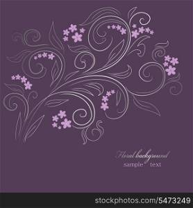 Design vector background with floral ornate