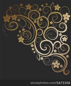 Design vector background with floral ornate