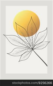 Design with gold tropical leaves Royalty Free Vector Image
