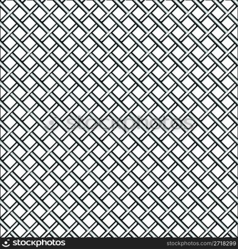 design with metallic realistic mesh, abstract seamless pattern; vector art illustration