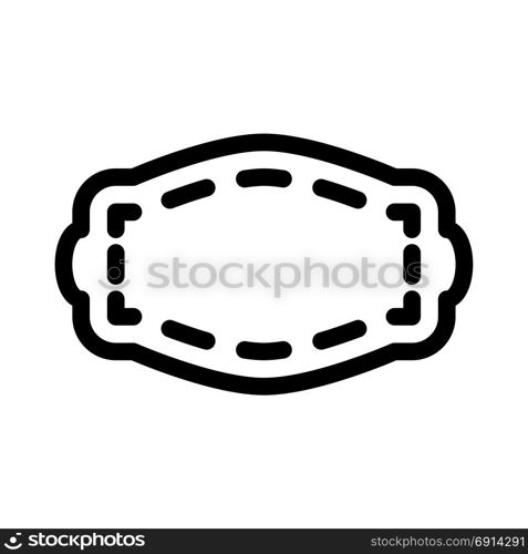 designer border frame, icon on isolated background