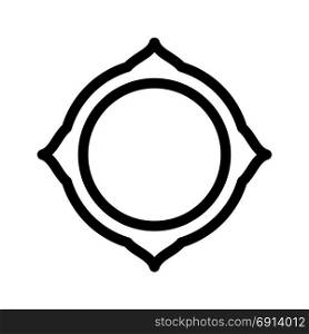 designer circular frame, icon on isolated background
