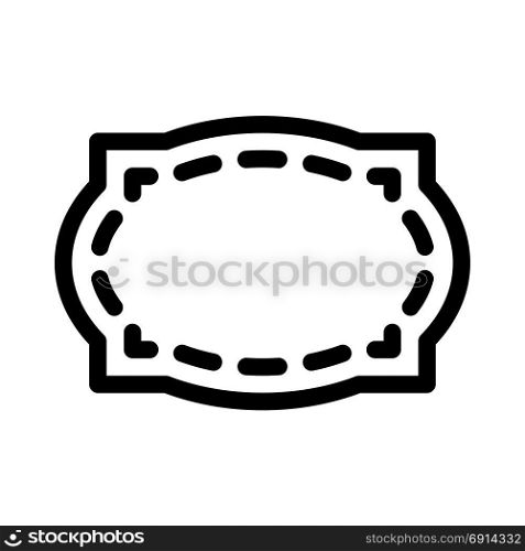 designer frame with curves, icon on isolated background