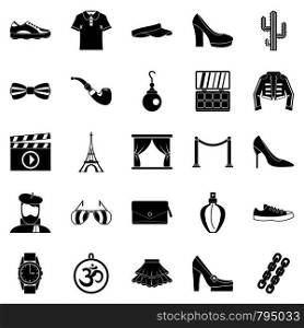 Designer icons set. Simple set of 25 designer vector icons for web isolated on white background. Designer icons set, simple style