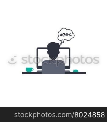 designer programmer computer theme. designer programmer computer theme vector art illustration