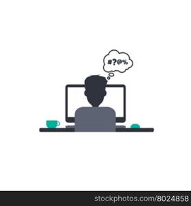 designer programmer computer theme. designer programmer computer theme vector art illustration