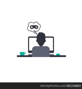 designer programmer computer theme. designer programmer computer theme vector art illustration