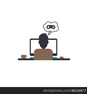 designer programmer computer theme. designer programmer computer theme vector art illustration