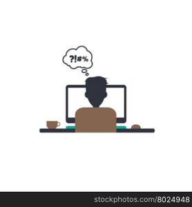 designer programmer computer theme. designer programmer computer theme vector art illustration
