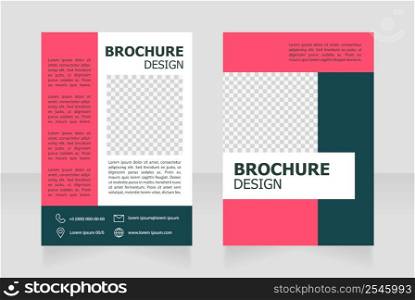 Designer service contact info blank brochure design. Template set with copy space for text. Premade corporate reports collection. Editable 2 paper pages. Tahoma, Myriad Pro fonts used. Designer service contact info blank brochure design