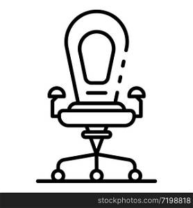 Desk chair icon. Outline desk chair vector icon for web design isolated on white background. Desk chair icon, outline style