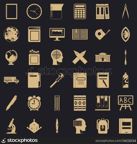 Desk icons set. Simple style of 36 desk vector icons for web for any design. Desk icons set, simple style