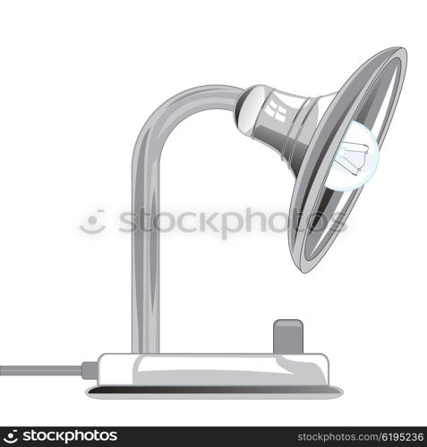 Desk lamp on white background is insulated. Desk lamp