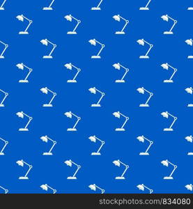 Desk lamp pattern repeat seamless in blue color for any design. Vector geometric illustration. Desk lamp pattern seamless blue