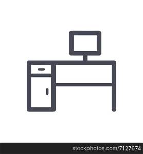 Desk Office Icon vector