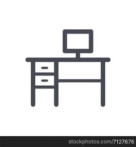 Desk Office Icon vector