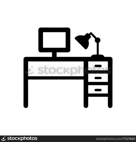 Desk Office Icon vector