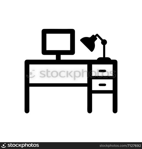 Desk Office Icon vector