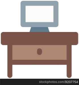 Desktop and bureau setup for office work