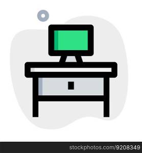 Desktop and bureau setup for office work