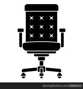 Desktop chair icon. Simple illustration of desktop chair vector icon for web design isolated on white background. Desktop chair icon, simple style