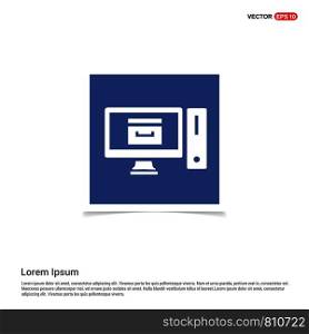 Desktop computer icon - Blue photo Frame