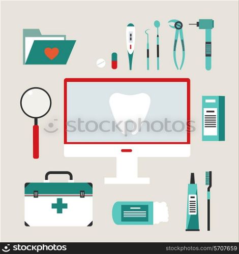desktop dentist illustration