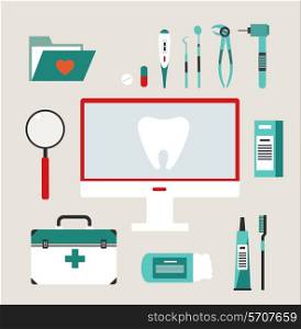 desktop dentist illustration