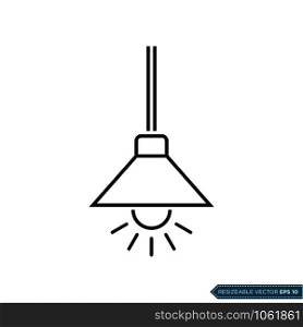 Desktop Lamp Icon Vector Template Illustration Design