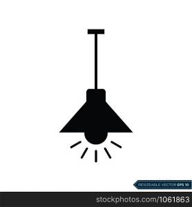 Desktop Lamp Icon Vector Template Illustration Design