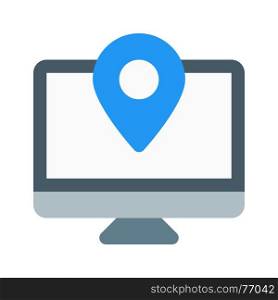 desktop location, icon on isolated background
