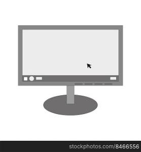 Desktop monitor computer. Digital space. Vector illustration. stock image. EPS 10.. Desktop monitor computer. Digital space. Vector illustration. stock image. 